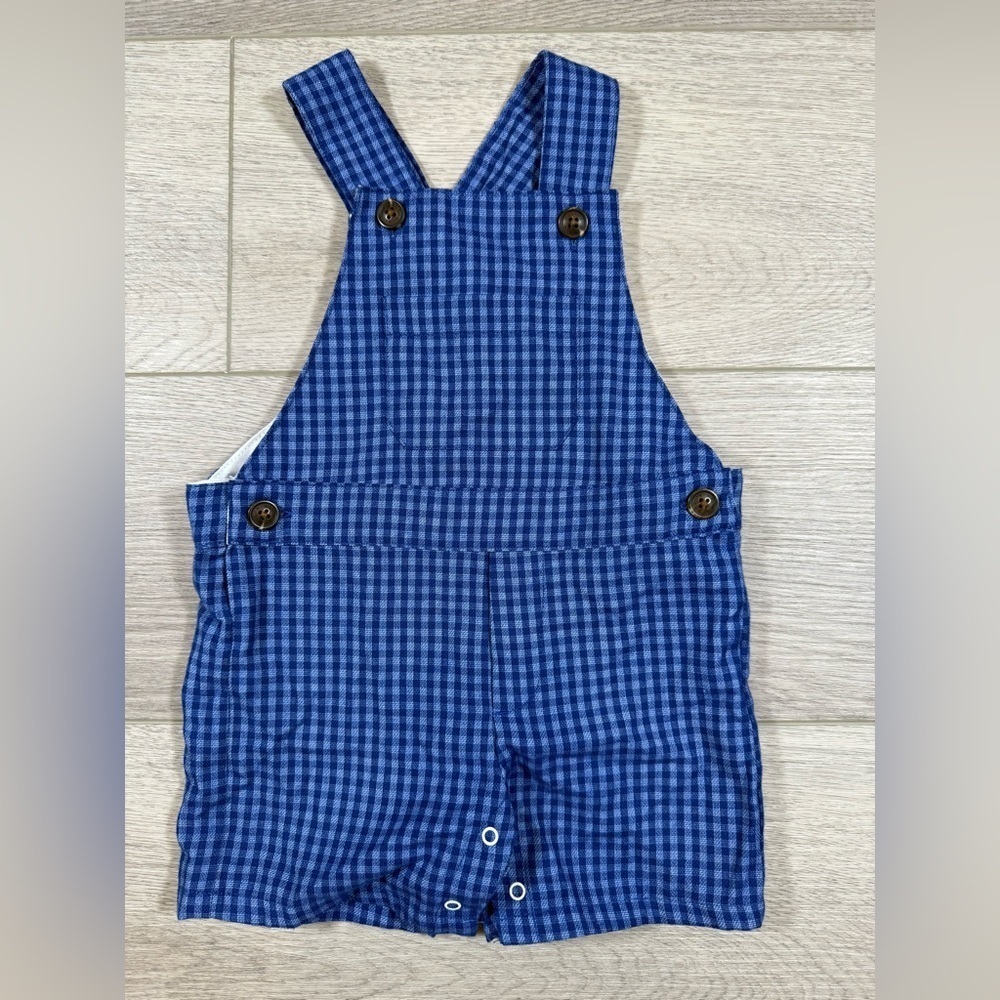Nautica gingham 12mos overalls boys